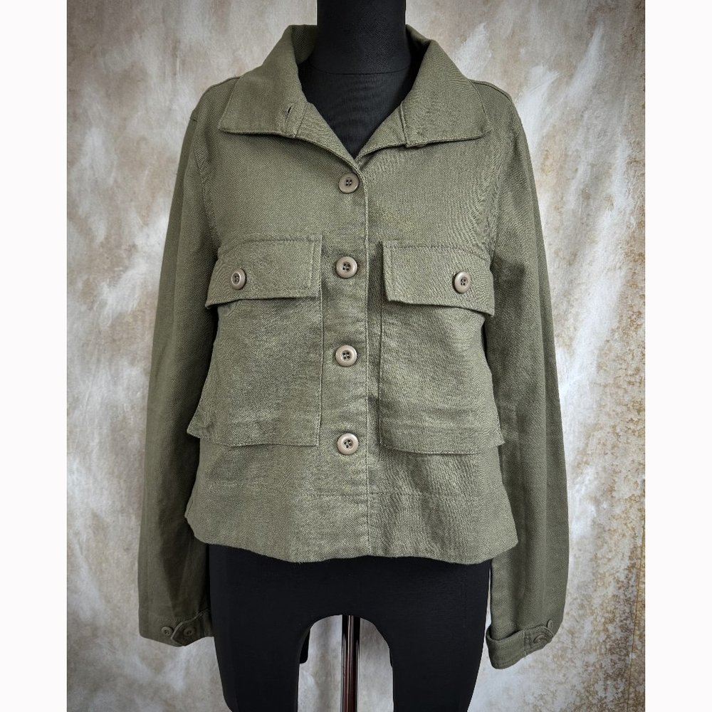 Fate by LFD Military Back Pleat Swing Jacket - S